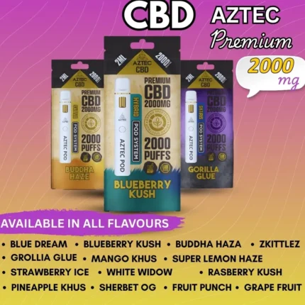 Aztec CBD Pod Refill 2000MG Flavours