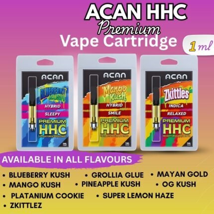 Acan HHC Vape Cartridge 1ml  Tank Flavours