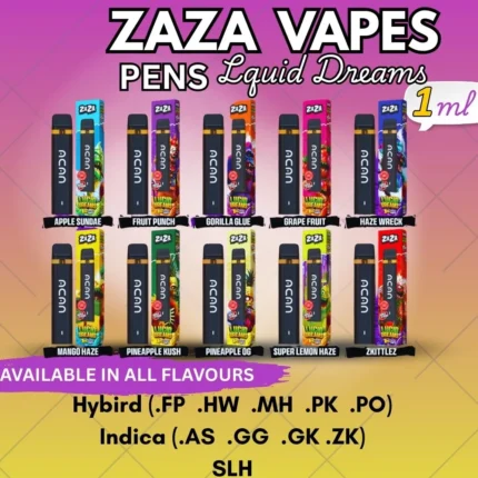 ZAZA Vape Pens Liquid Dream Flavours