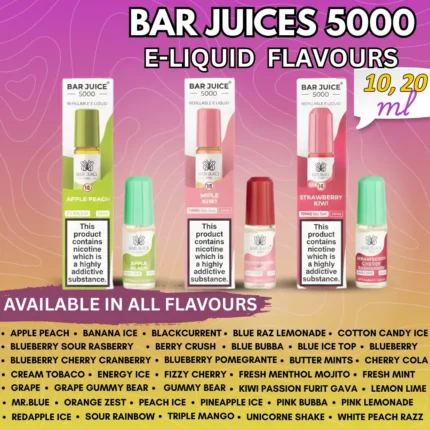 Bar Juice 5000 e-Liquid Flavours